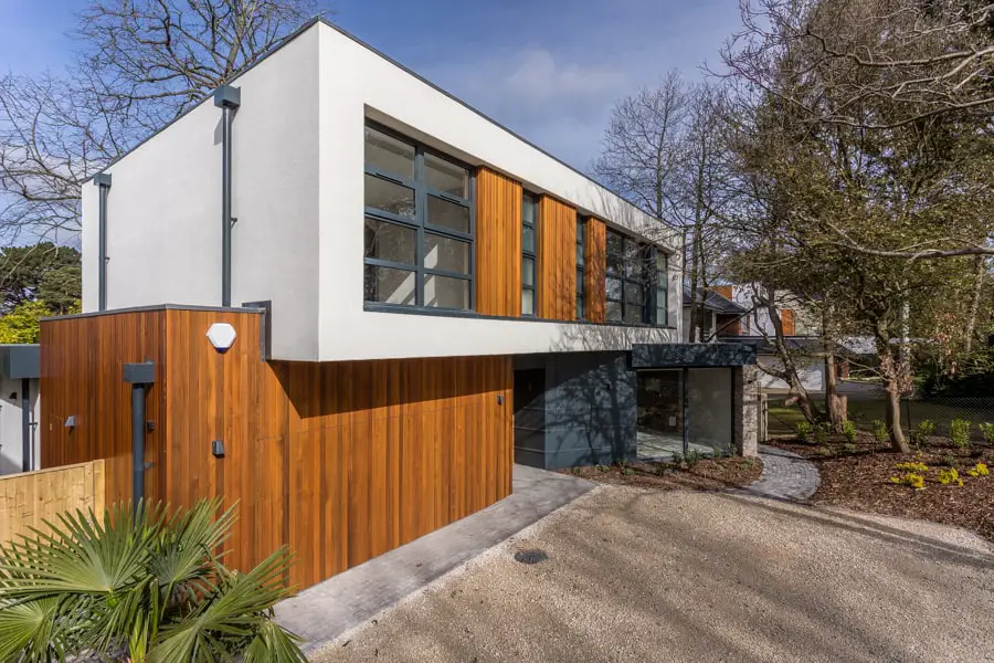 Front elevation of a stylish house in Poole Dorset