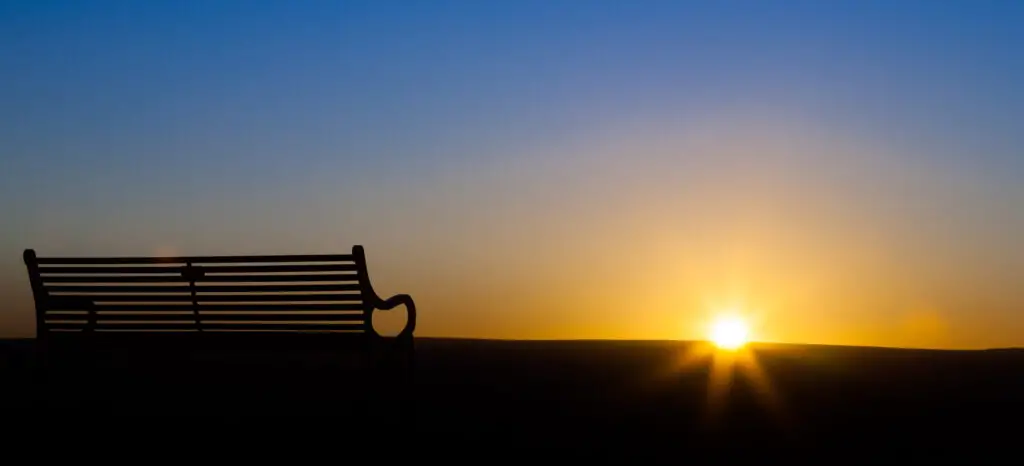 18 - Bench with a sunset view, Lancashire, England